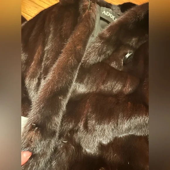 ADOLFO Mink Fur Coat Womens size 12 NEW - Picture 7 of 16